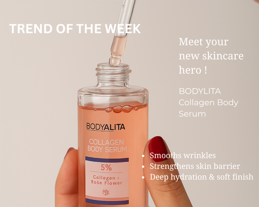 BODYLITA Collagen Body Serum skincare bottle for anti-aging and hydration
